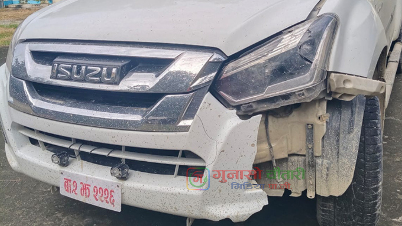 सरकारी गाडीले पैदलयात्रीलाई ठक्कर दिएर फरार, चार दिनपछि चालकसहित गाडी पक्राउ